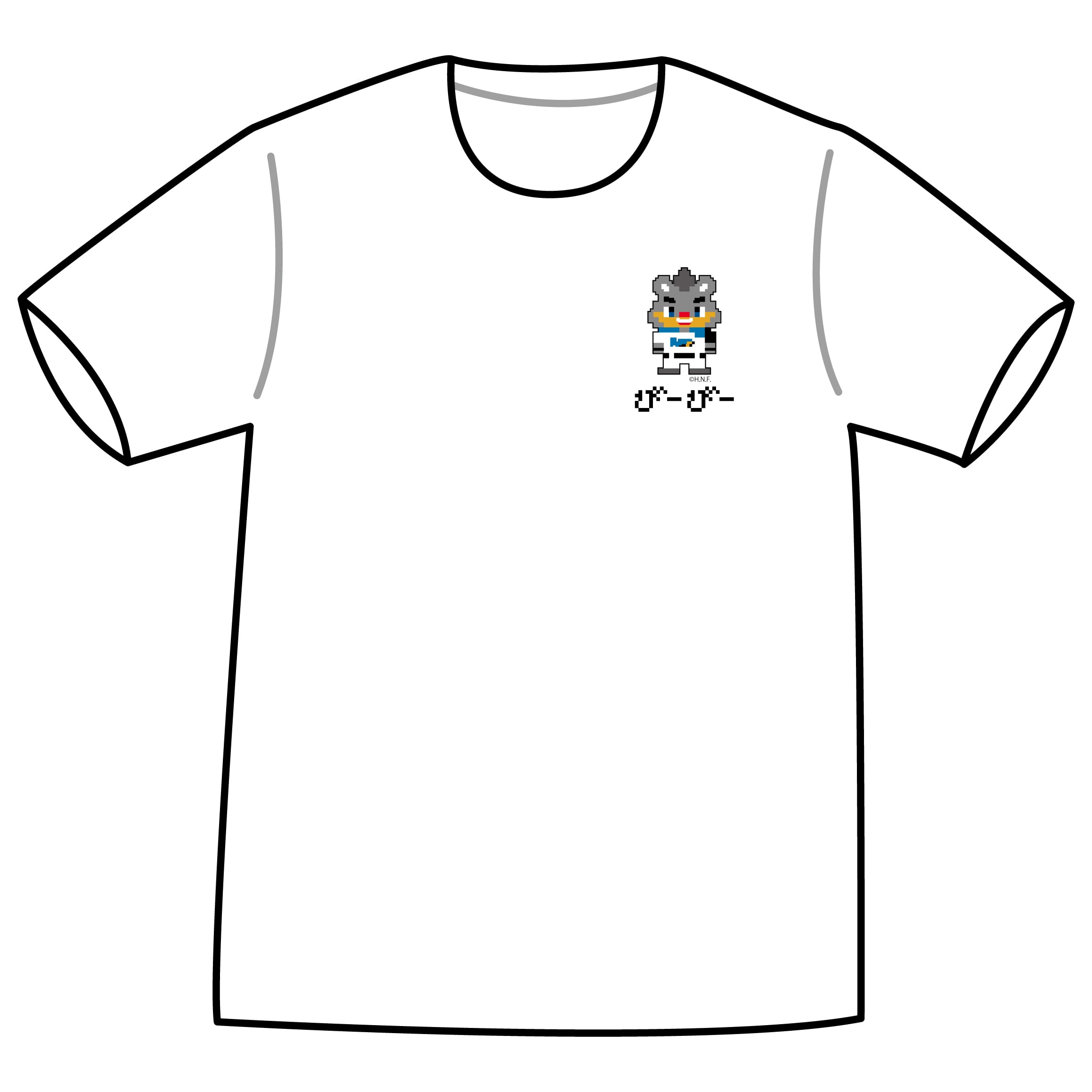 ドットファイターズ 「 びーびー 」  Tシャツ ホワイト