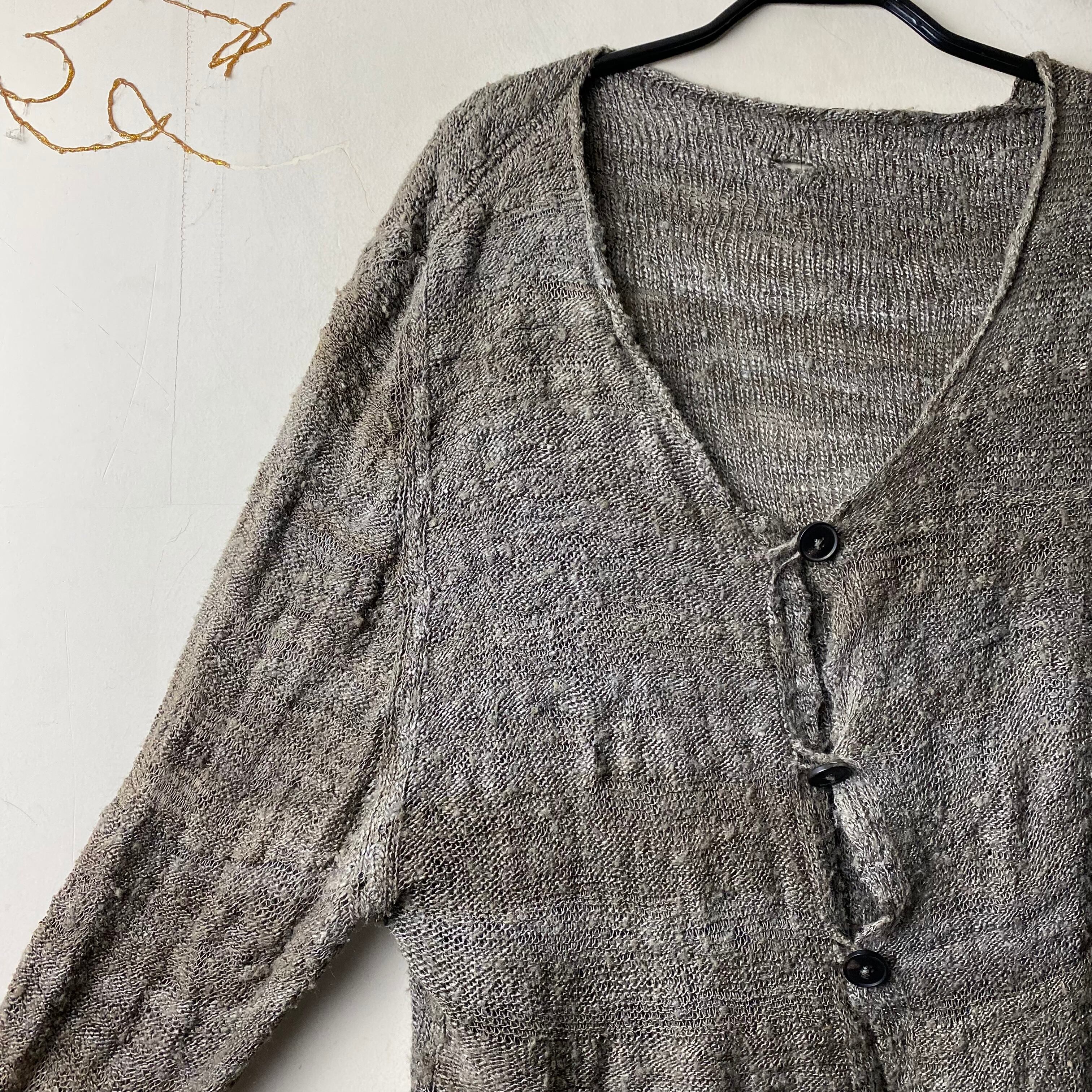 レーベルアンダーコンストラクション カーディガン LABEL UNDER CONSTRUCTION asymmetrical drape cardigan | NOIR ONLINE