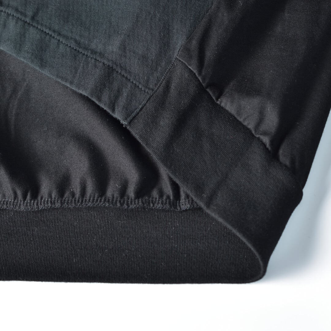 prit プリット 度詰天竺xコットンツイル2重織り切り替えコクーンカーディガン・クロ【送料無料】