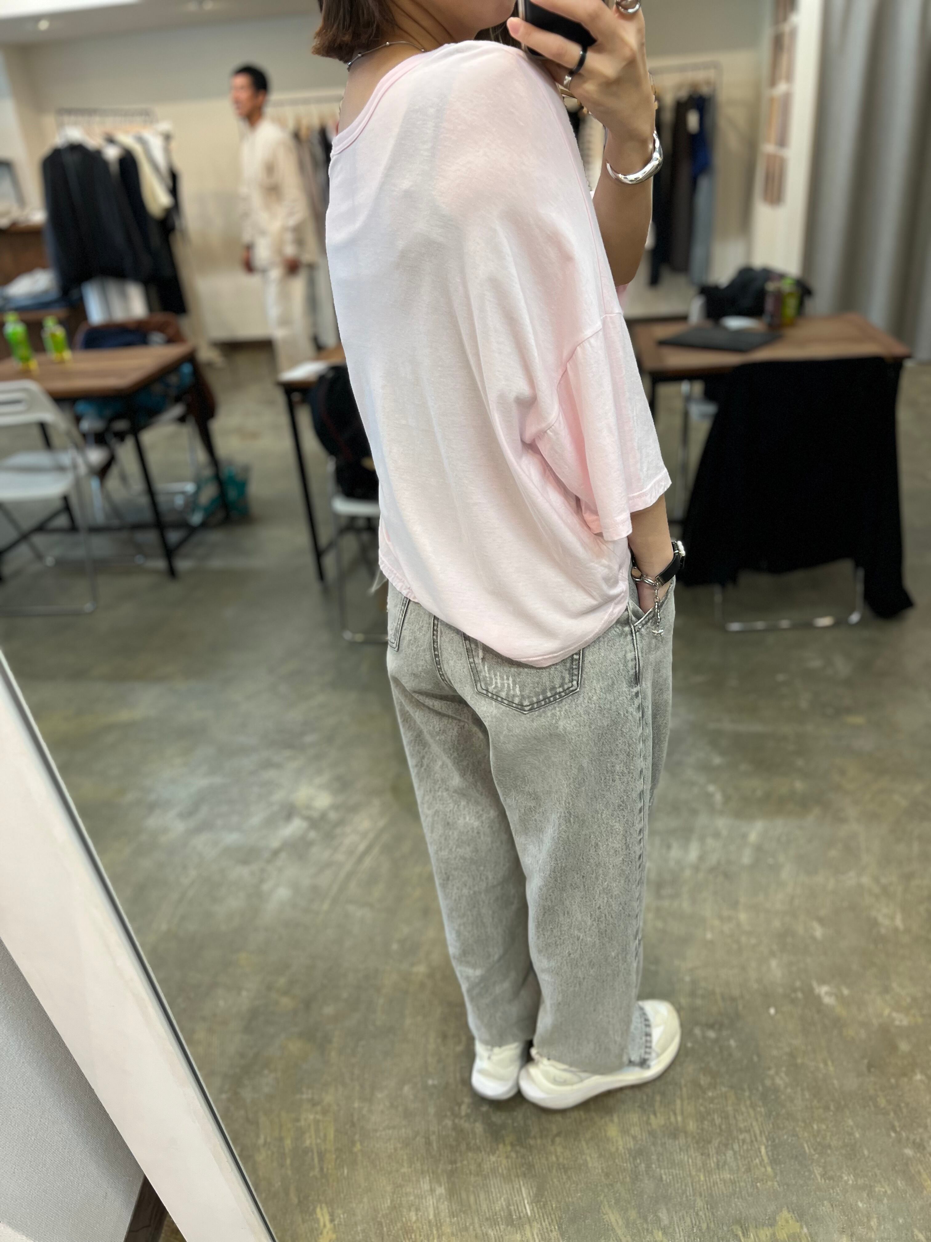 YENN】ハイライズタックワイドデニム／HIGH RISE TUCK WIDE PT L/GRAY 