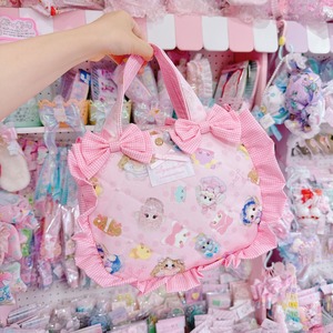 【D8】87-27ぬいぐるみフリルトート2wayバッグ(ショルダーひも別売)