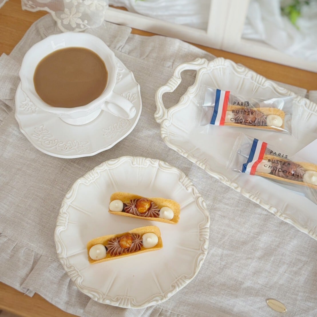 BONNE CHANCE フリルランチョンマット LINEN LUNCHEON MAT / リネンフリルランチョンマット | BONNE CHANCE