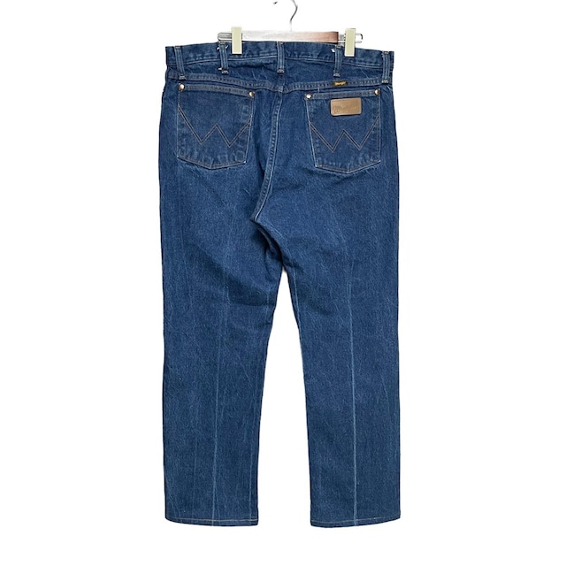 【W38×L30#裾上げ済み】wrangler  デニムパンツ  コットン100%   革パッチ