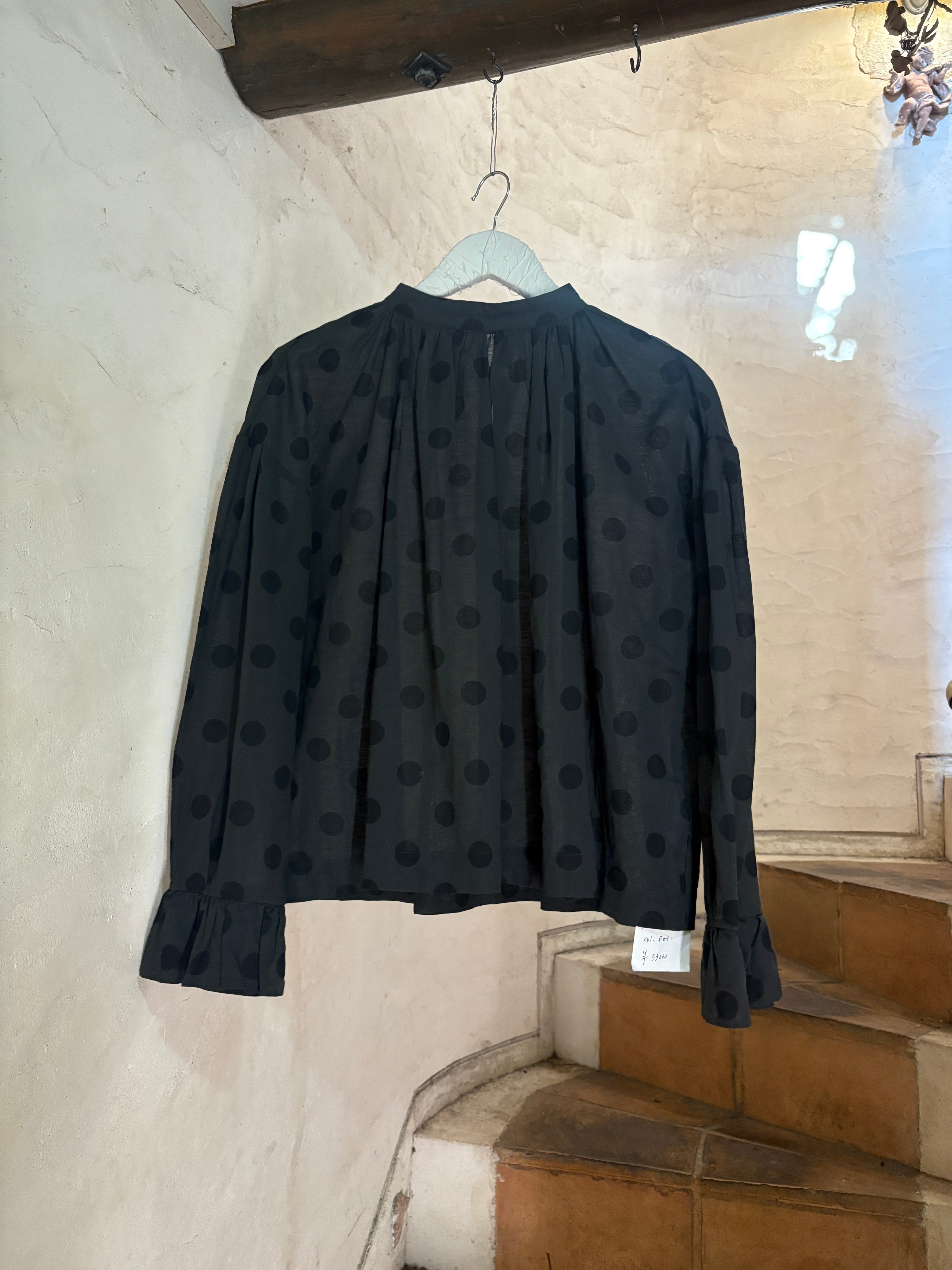 VERITECOEUR | GATHERED BLOUSE-dots