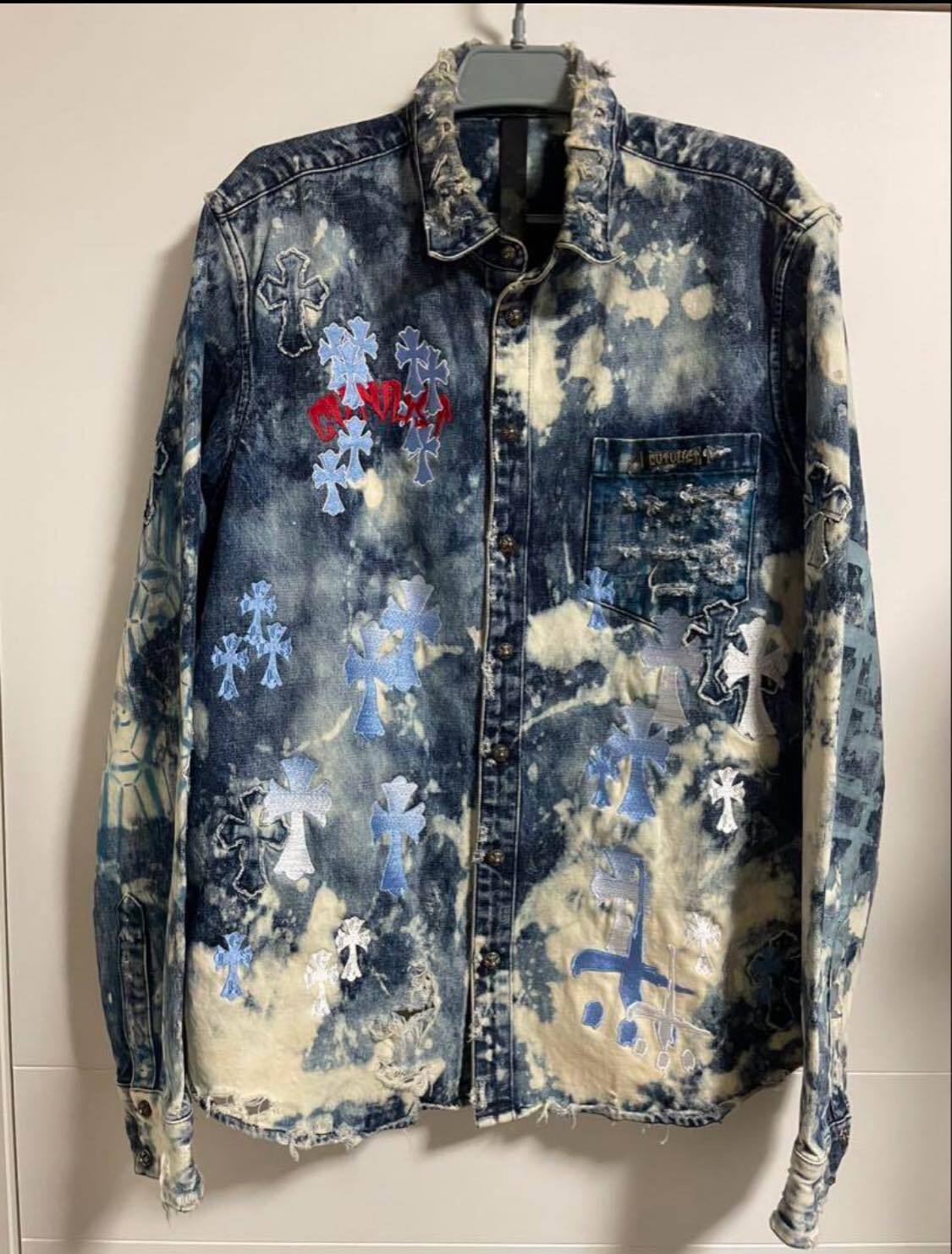 CHROME HEARTS クロムハーツ CVTVLIST カスタム デニムシャツ カタリスト
