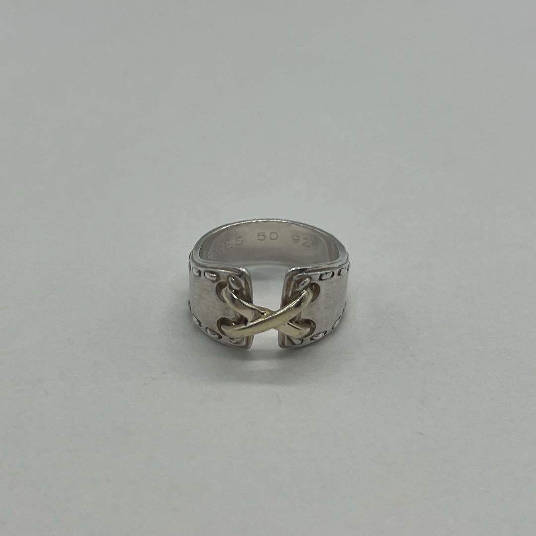 エルメス HERMES メキシコリング 表記サイズ50 SV YG コンビ