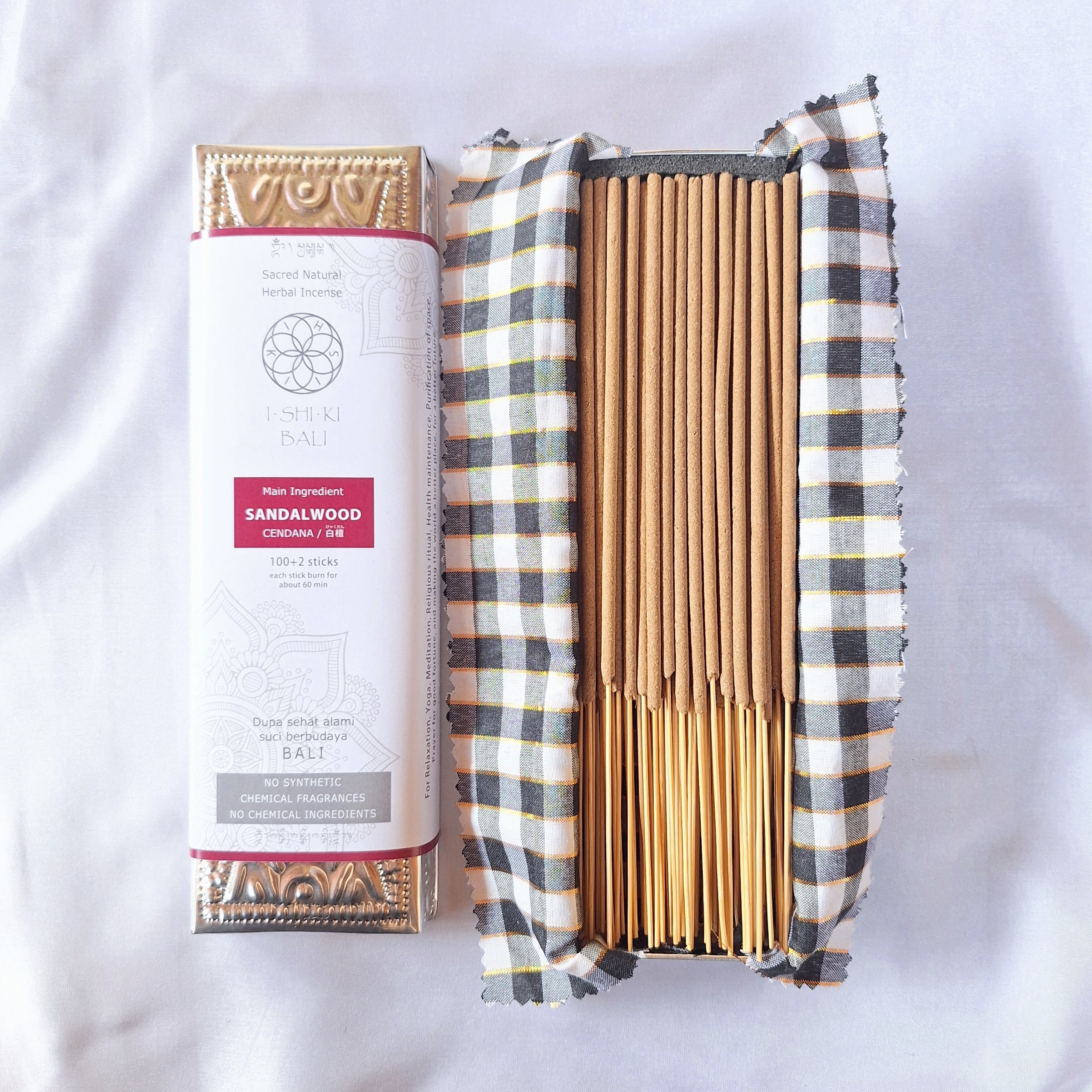 サンダルウッド/白檀】のお香 102本入 | 完全天然100% バリ島発 独自