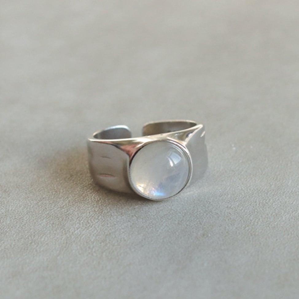 silver925 natural moonstone ring | figandhug