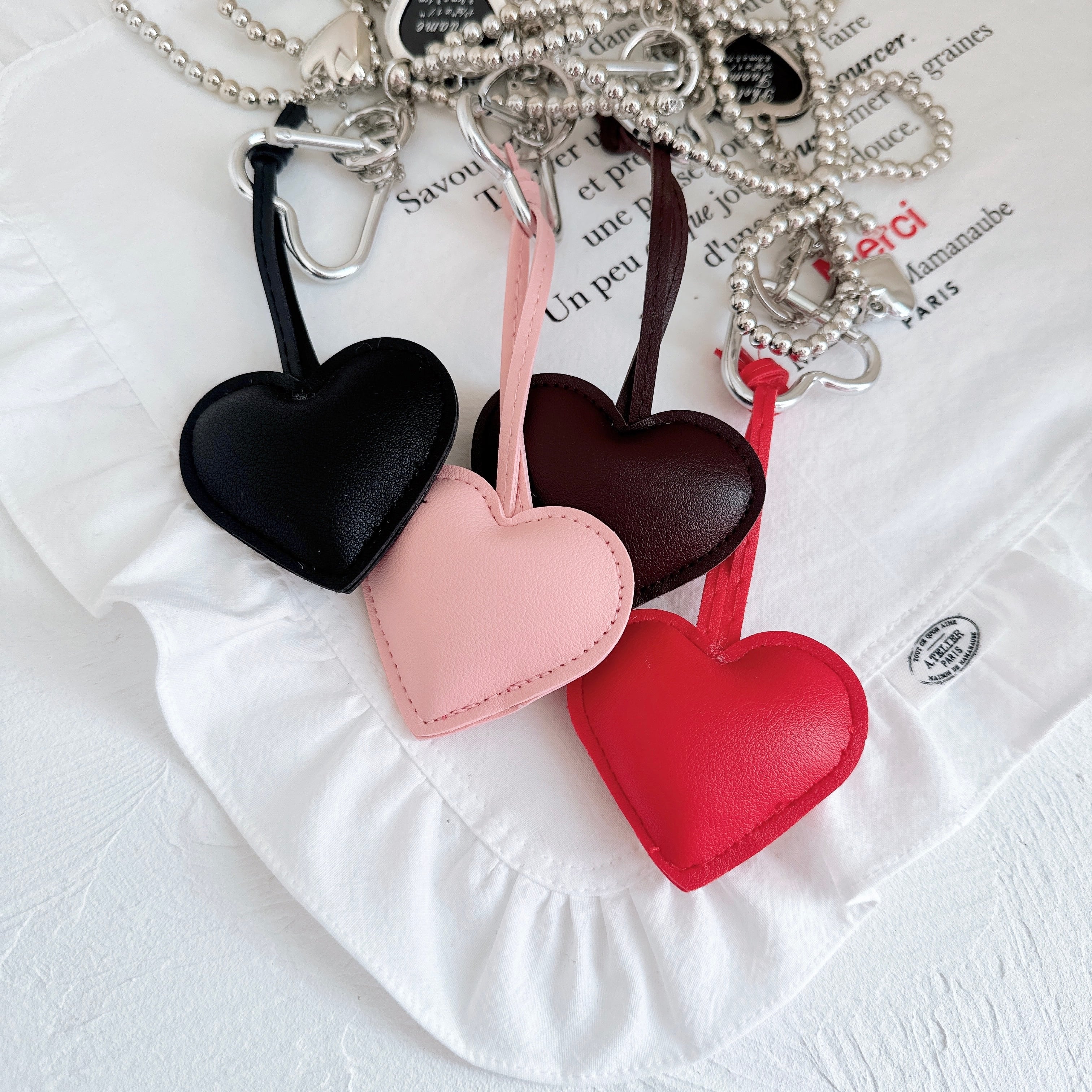 ハートのお名前バックチャーム