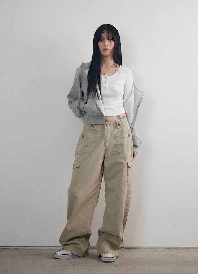 [as”on] JED CARGO PANTS / BEIGE 正規品 韓国ブランド 韓国通販 韓国代行 韓国ファッション as on ason エズオン アズオン