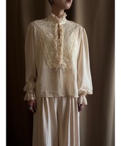 MADE IN U.S.A. floral lace shirt-4857-8