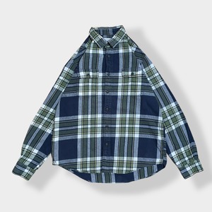 【AEROPOSTALE】コットン フランネルシャツ ネルシャツ 長袖 チェック柄 カジュアルシャツ L エアロポステール US古着