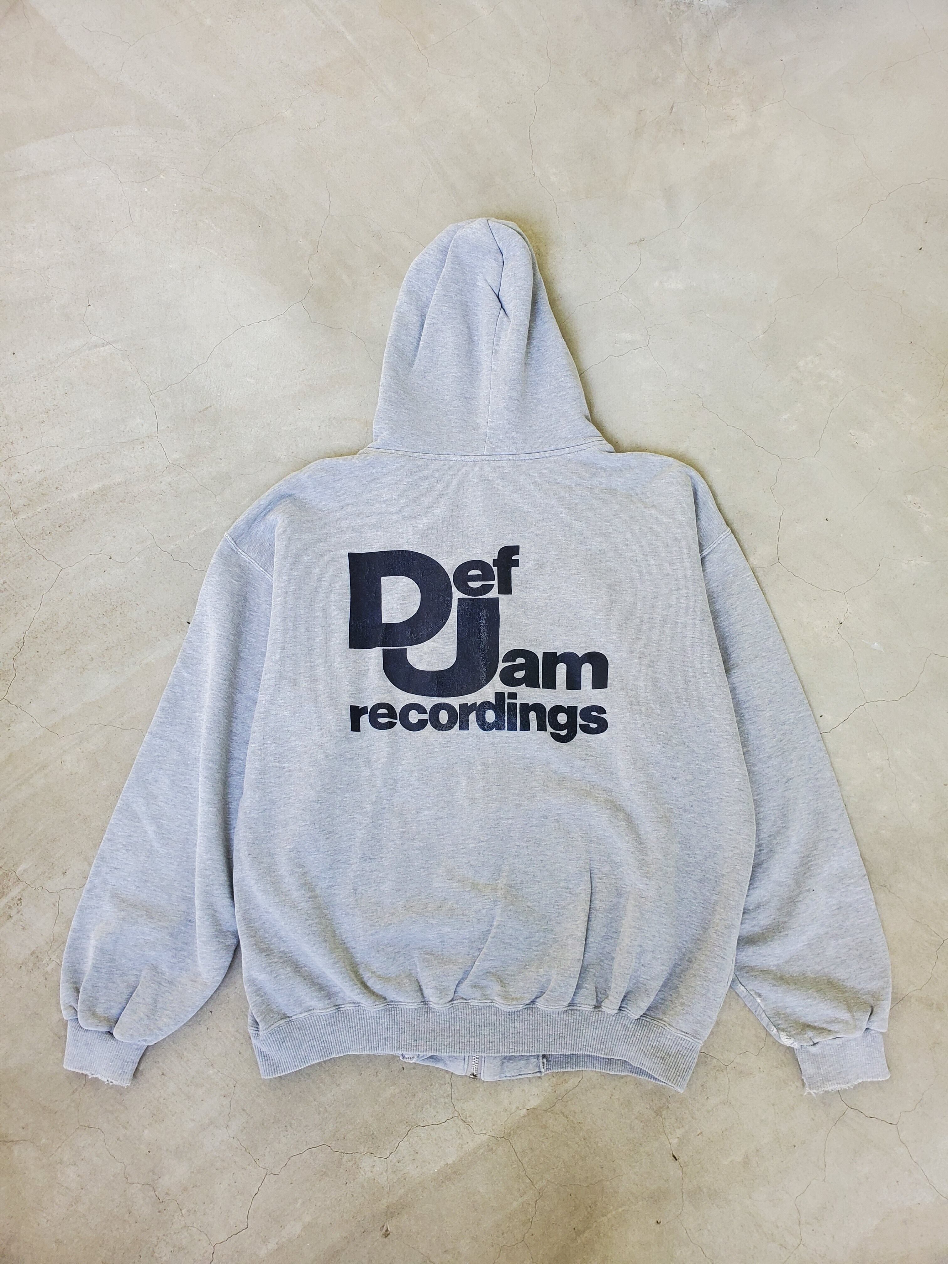 Def Jam recording 紺色 フーディ 90s 短丈