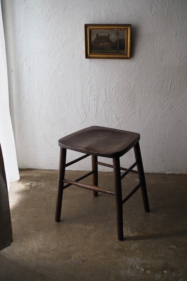 アンティークエルムスツール-antique elm stool