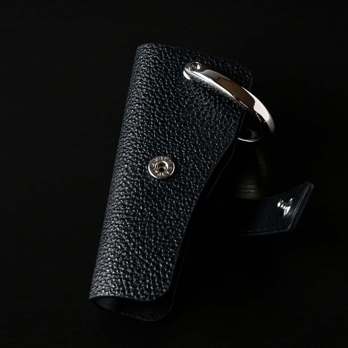 sugar&co. キーケース 黒 革 Sugar & Co.」Leather smart Key Case
