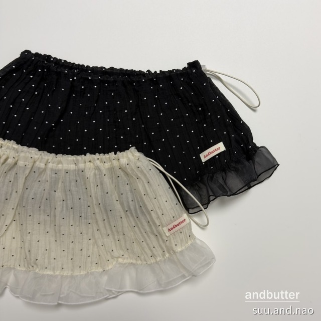 取寄：ANDBUTTER リンクルドットスカート※送料無料