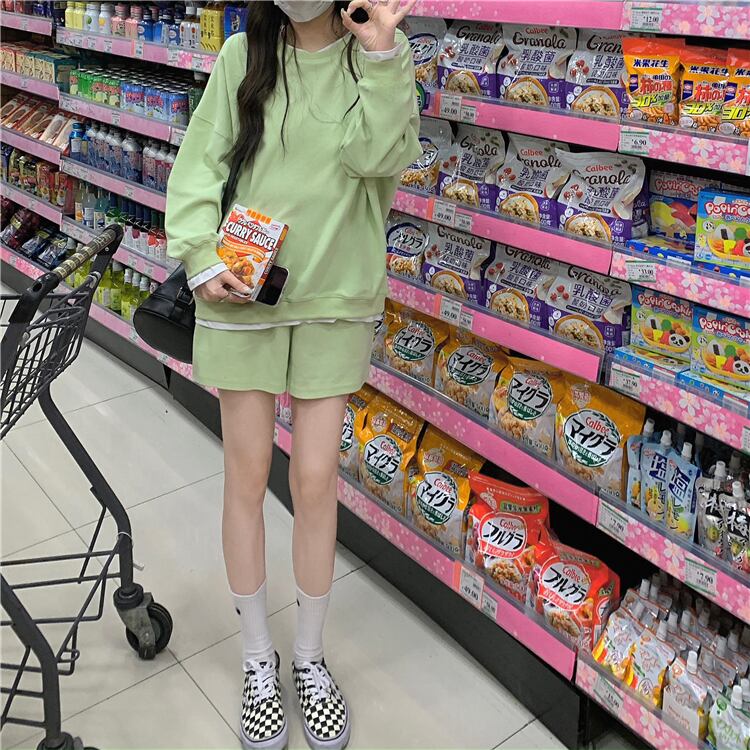 スタイルオータムルーズセーター ショーツ ロング 秋物 ブルマー モンロー23186132917