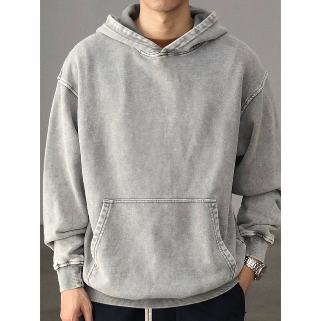 ヘビーウェイト ドロップショルダー プルオーバーパーカー 00173
