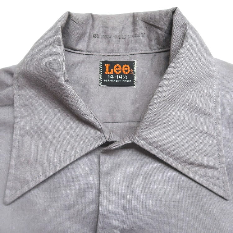 古着 70年代 Lee リー CHETOPA TWILL ワークシャツ 半袖シャツ グレー