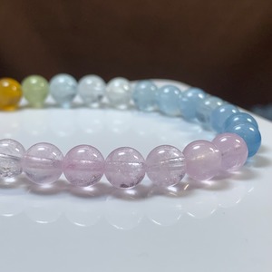 no4.爽やかパステル☆グラデーションミックスベリル ブレスレット