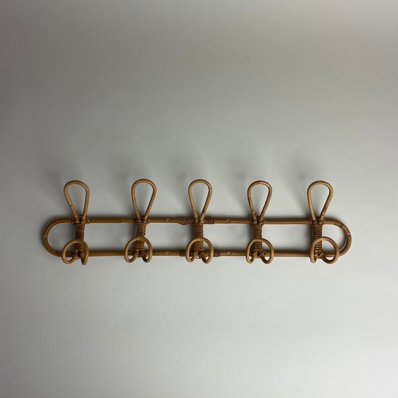 Wall Hanger / ウォールハンガー 5連〈ラタン / フック / 収納 /  子供部屋 / ナチュラルインテリア〉