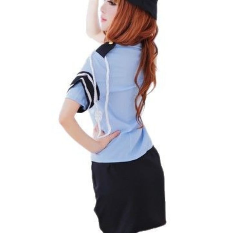 即納】ミニスカポリス コスプレ 衣装 6点フルセット | 仮装 イベント