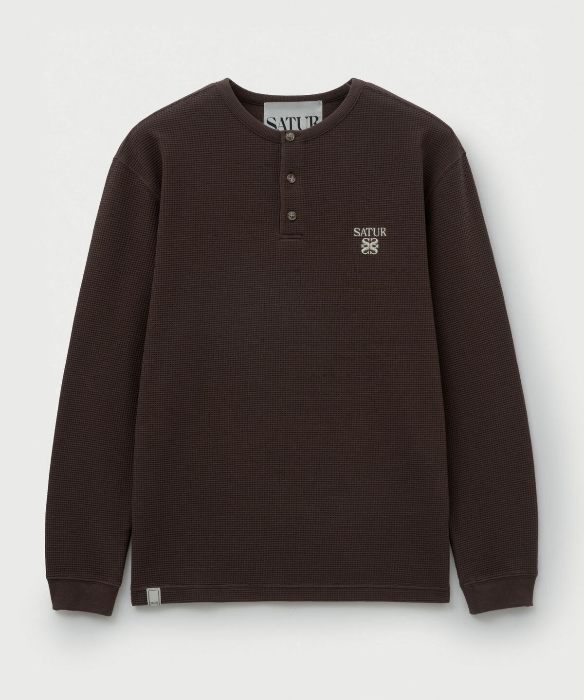 在庫少なめ！☆RIIZE アントン 着用！！【SATUR】Waffle Henry Neck T