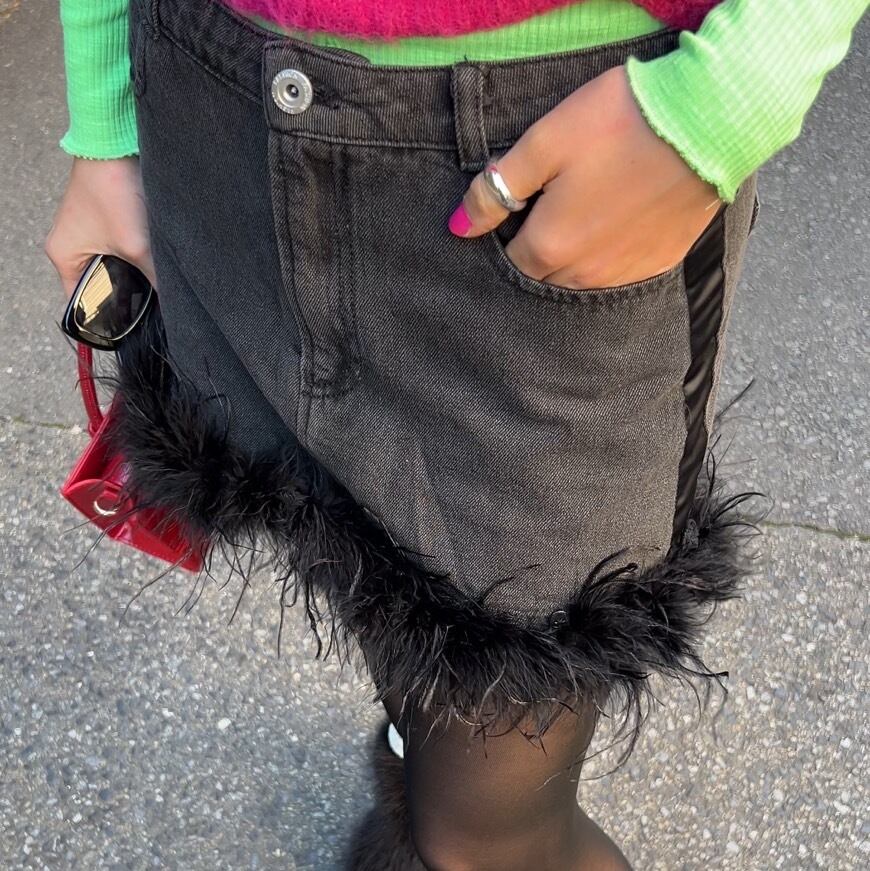 2way デニムローウエストミニスカート_LN02513