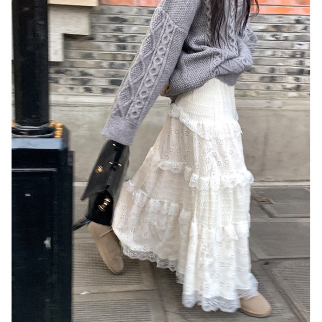 Different lace frilled skirt 00302