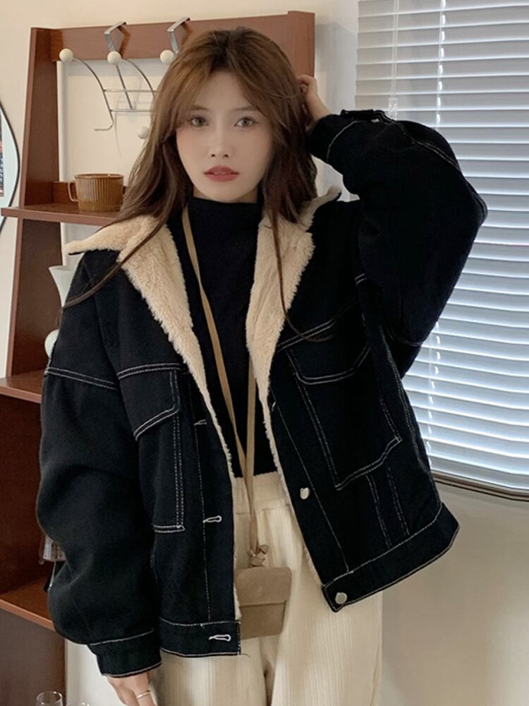 ブラックジャケット オータムウィンターベルベット コットン 秋物 冬物 試着室9450529827