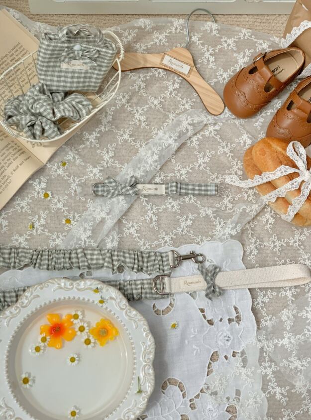 予約【ROMUAH】Olive Check Collar