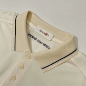 SOZI ソジ 刺繍入り 半袖 ポロシャツ サイズ L /ライカ/日本製/アイボリー系/GREENCLUBS グリーンクラブ