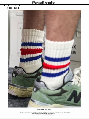 Retro Line Crew Socks / レトロラインクルーソックス