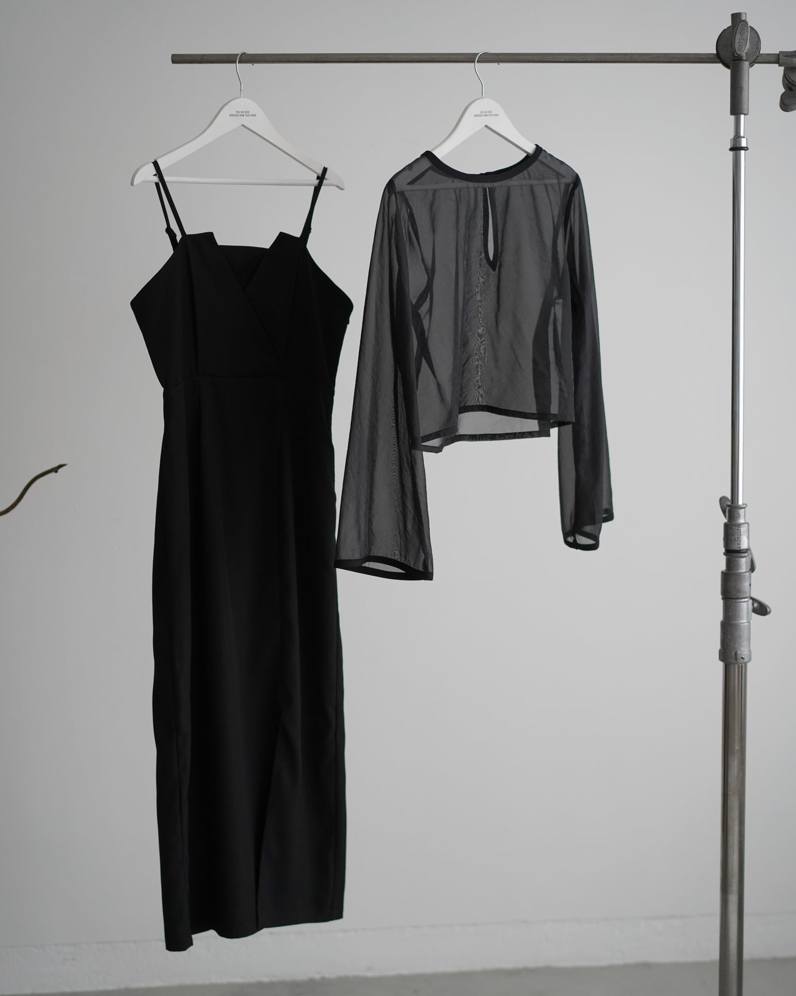 キャミワンピース シアートップスセット Black | planet3rd キャミワンピース シアートップスセット Black | planet3rd