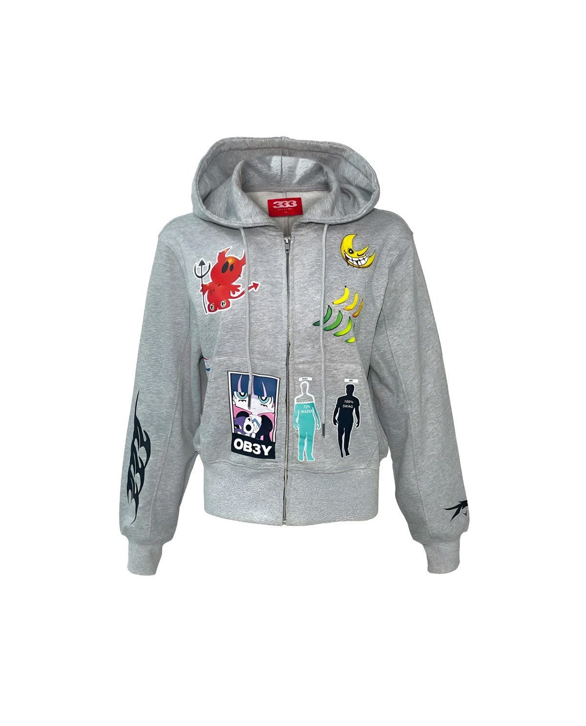 PCCVISION 3MAN0N Graphic Zip Hoodie | XANABUYSHOP