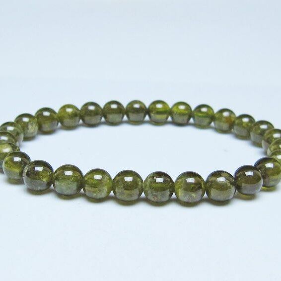 ツァボライト ブレスレット 7mm 一点物 メール便可 111-49818