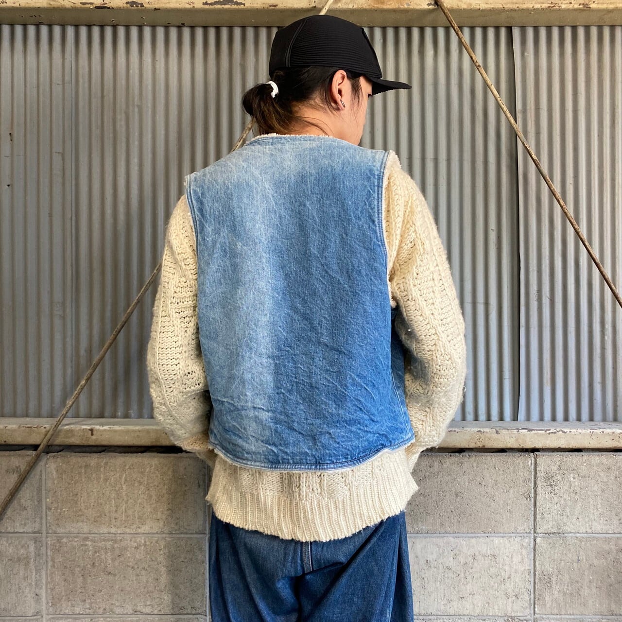 70年代 ビンテージ リーバイス デニムボアベスト メンズXL 古着