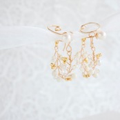 結わい　-瞬き-　【②結わい（片耳）】小枝耳飾り　ワイヤーアクセサリー