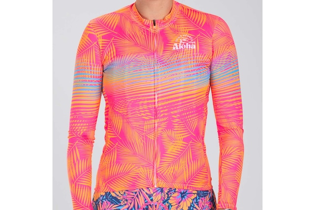 Women Club Aloha Cycle LS Sun Stop Jersey サイクルジャージ　長袖　ZFC18015