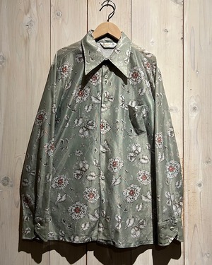 【a.k.a.C.a.k.a vintage】70's Beautiful Flower Pattern Vintage L/S Shirt