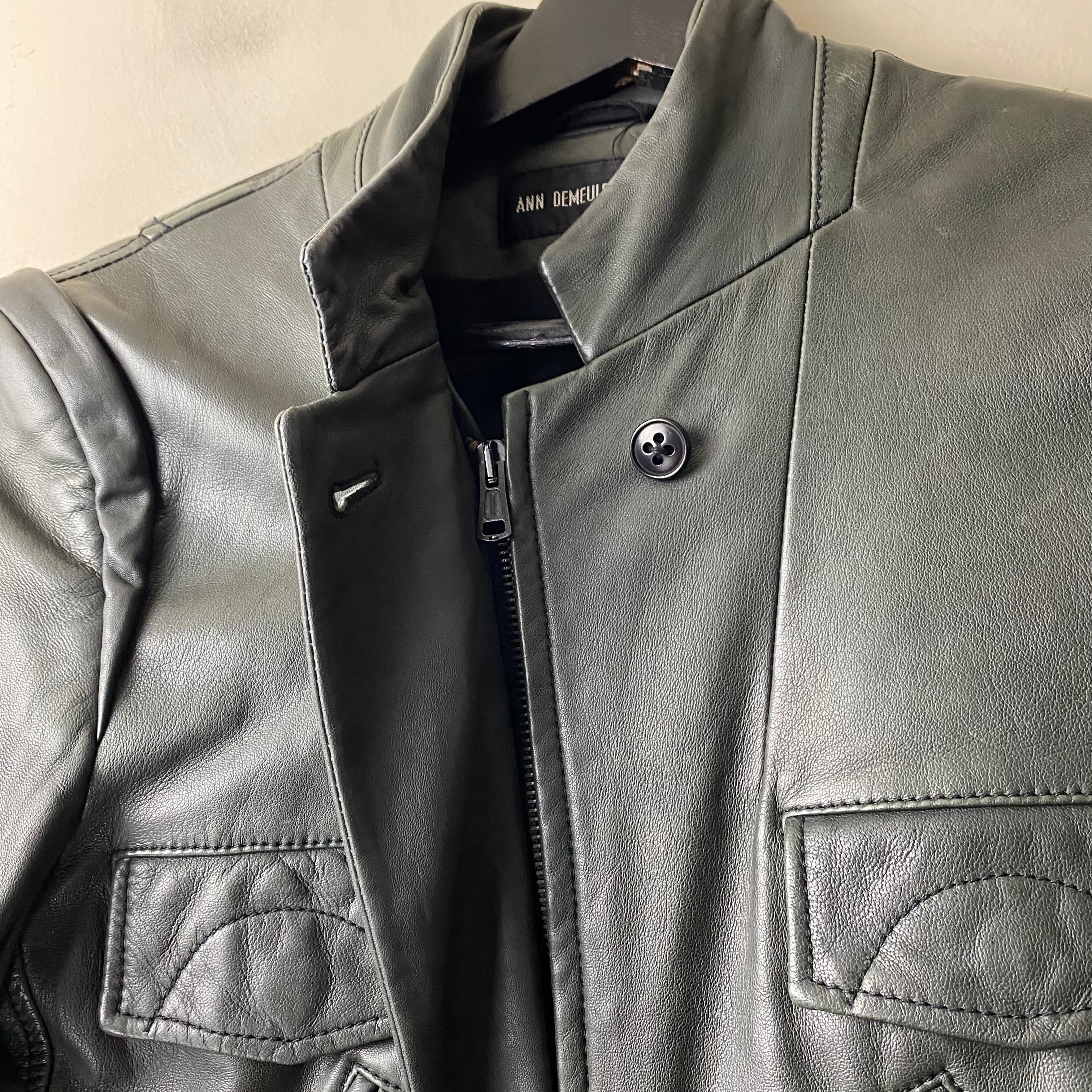 ANN DEMEULEMEESTER leather riders jacket | NOIR ONLINE