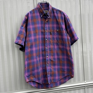 -USED- PACIFIC TRAIL CHECK SHIRTS -PURPLE,BROWN,WHITE- [M]