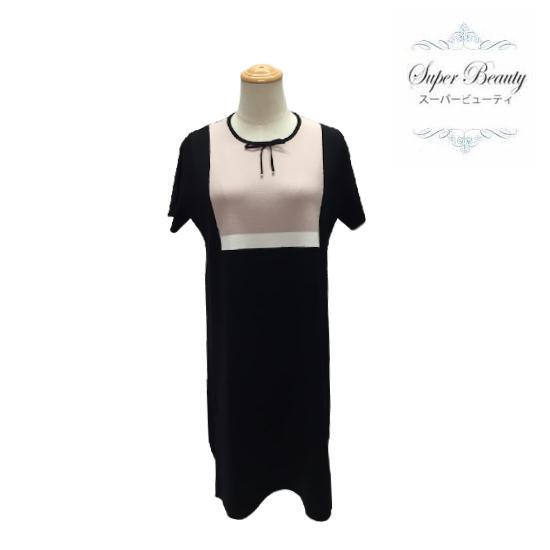 スーパービューティ Super Beauty 配色切替ニットワンピース ピンク Ll 44 大人かわいい服 Gold Smith スーパービューティ Super Beauty 配色切替ニットワンピース ピンク Ll 44 大人かわいい服 Gold Smith