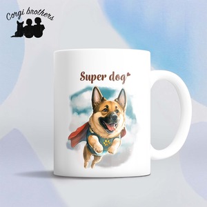 【 ヒーロー ジャーマンシェパード 】 マグカップ　犬　ペット　うちの子　犬グッズ　ギフト　プレゼント　母の日