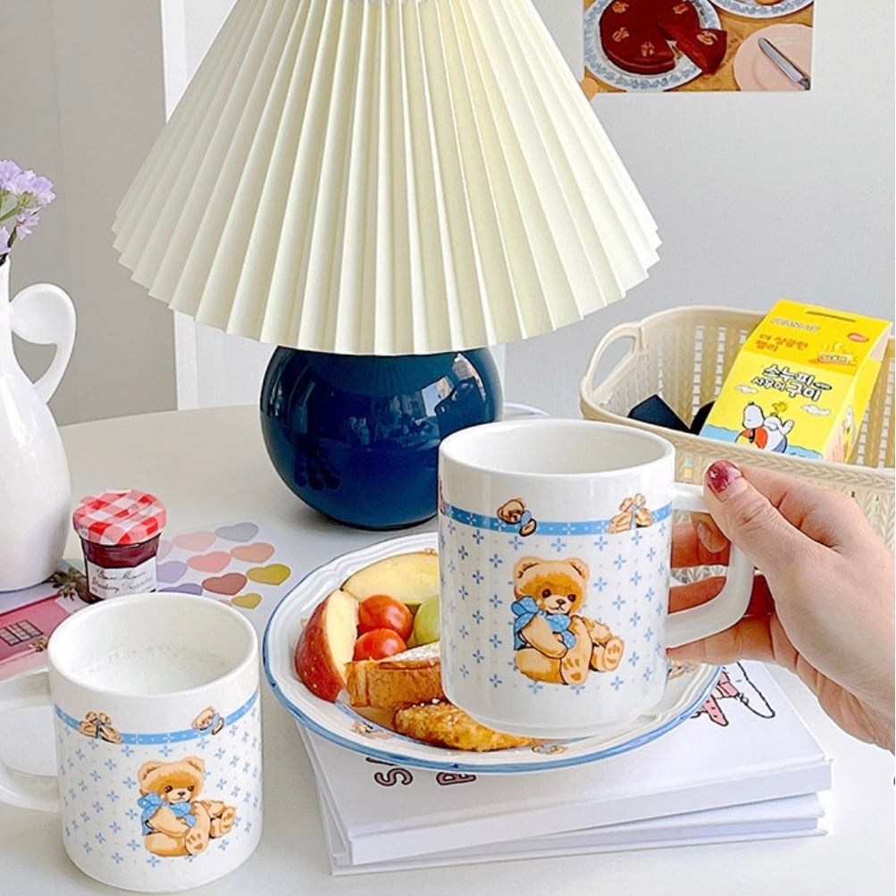 retro teddy bear mug 300ml / レトロ テディーベア マグカップ コップ