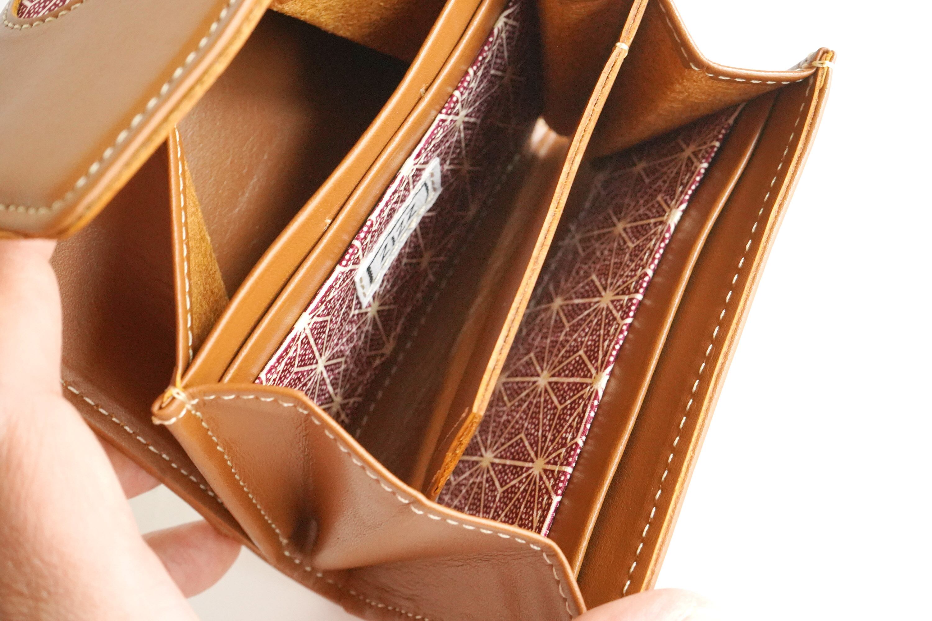 ハーフウォレット【スワロー】NO.224 | ZIZZ：着物と革でつくるバッグ