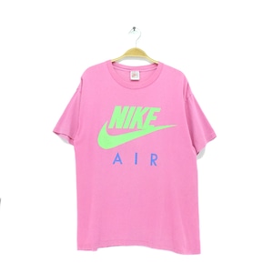 90s ナイキ USA製 ヴィンテージ Tシャツ ピンクボディー 銀タグ NIKE メンズL 古着 @BE0019