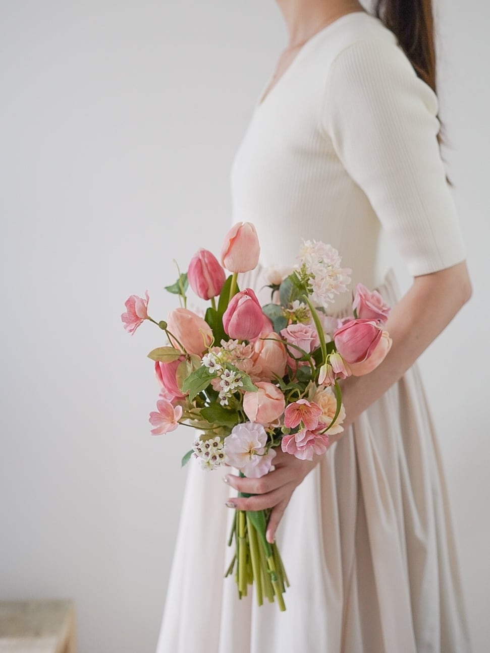 〈完成品販売ブーケ〉Nuance tulip artificial flower bouquet