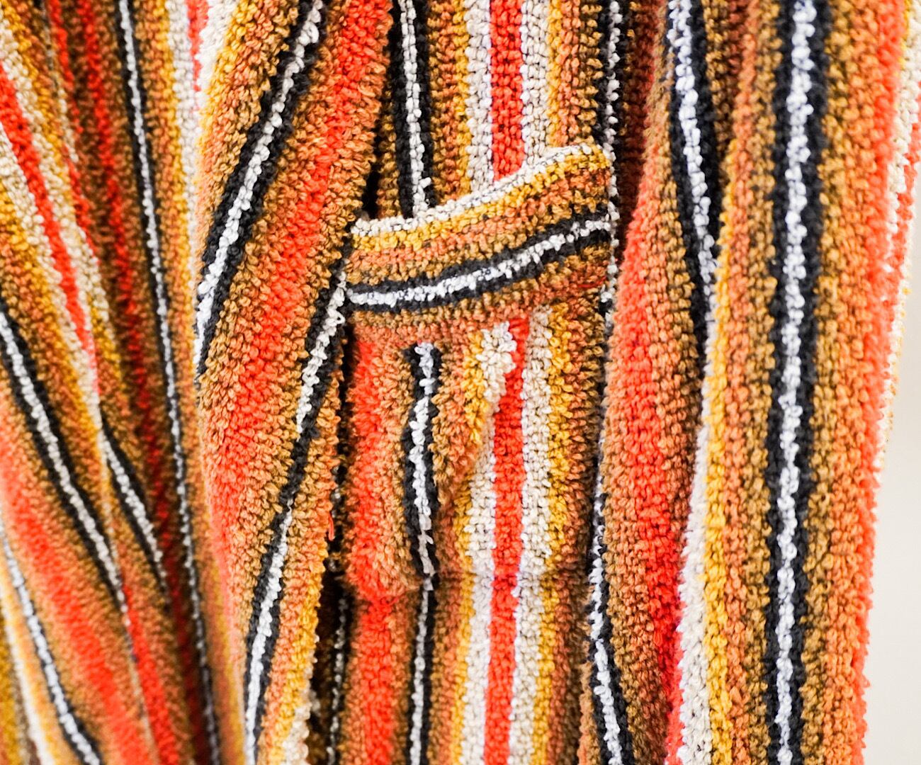 70's multi stripe pile gown RD / ヴィンテージ マルチストライプ