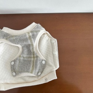 【即納】EYOU クラシック チェック ベスト｜スカイ